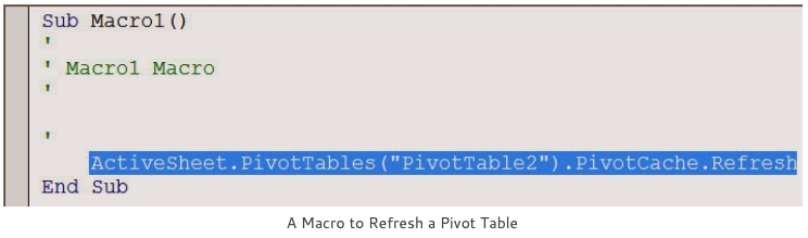 Excel Make Pivot Tables Refresh Automatically