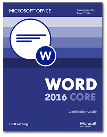 MOS Word 2016 Core Exam 77-725