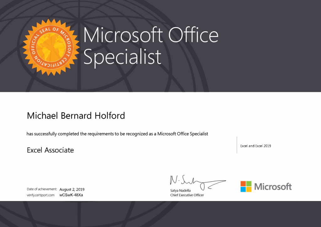 Excel Associate Certificate | Mouse Training London Ltd MOS Excel 365 Apps MO-210
