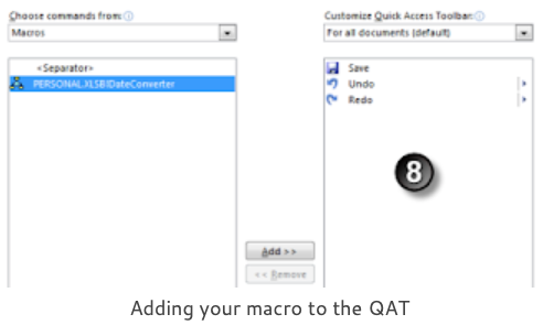 adding your macro to the qat