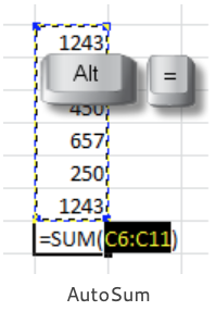 autosum shortcut