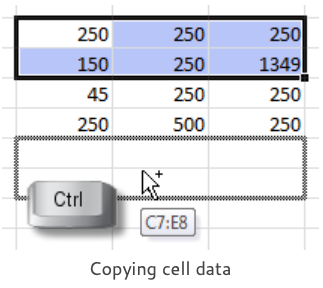 copying cell data