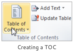 creating a TOC