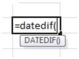Excel Calculating Age from the date of birth