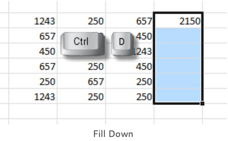 Fill Down | Mouse Training London Ltd fill down