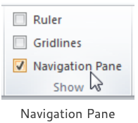 navigation pane