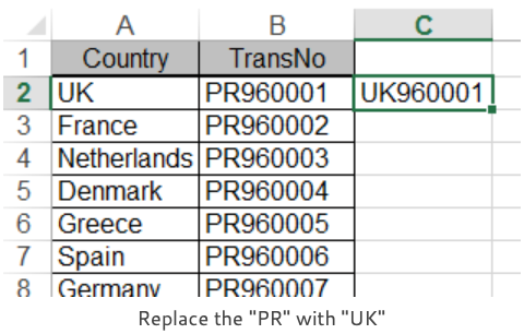 replace the PR with UK