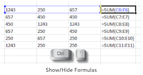 Show Hide Formulas | Mouse Training London Ltd show hide formulas