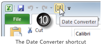 the date converter shortcut