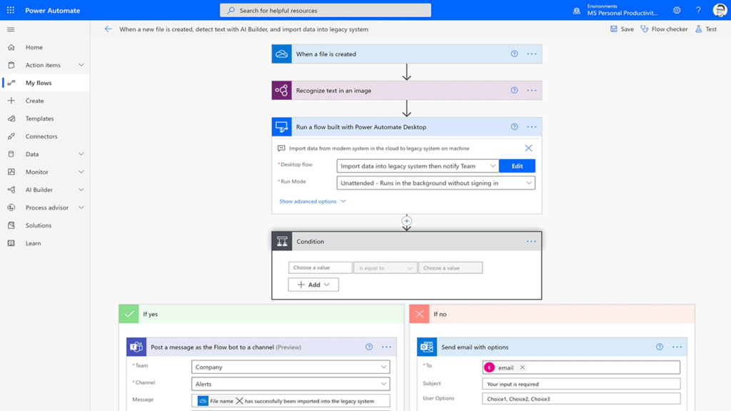 Power Automate Screenshot | Mouse Training London Ltd Microsoft 365 Power Automate Training