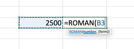 Excel Roman Numerals