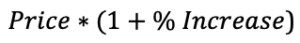 Percentage increase simple