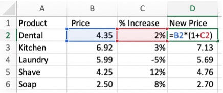 Percent increase simple version