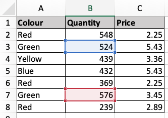 excel grid