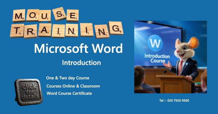 Word Introduction 365 | Mouse Training London Ltd Microsoft Word Introduction Training Course